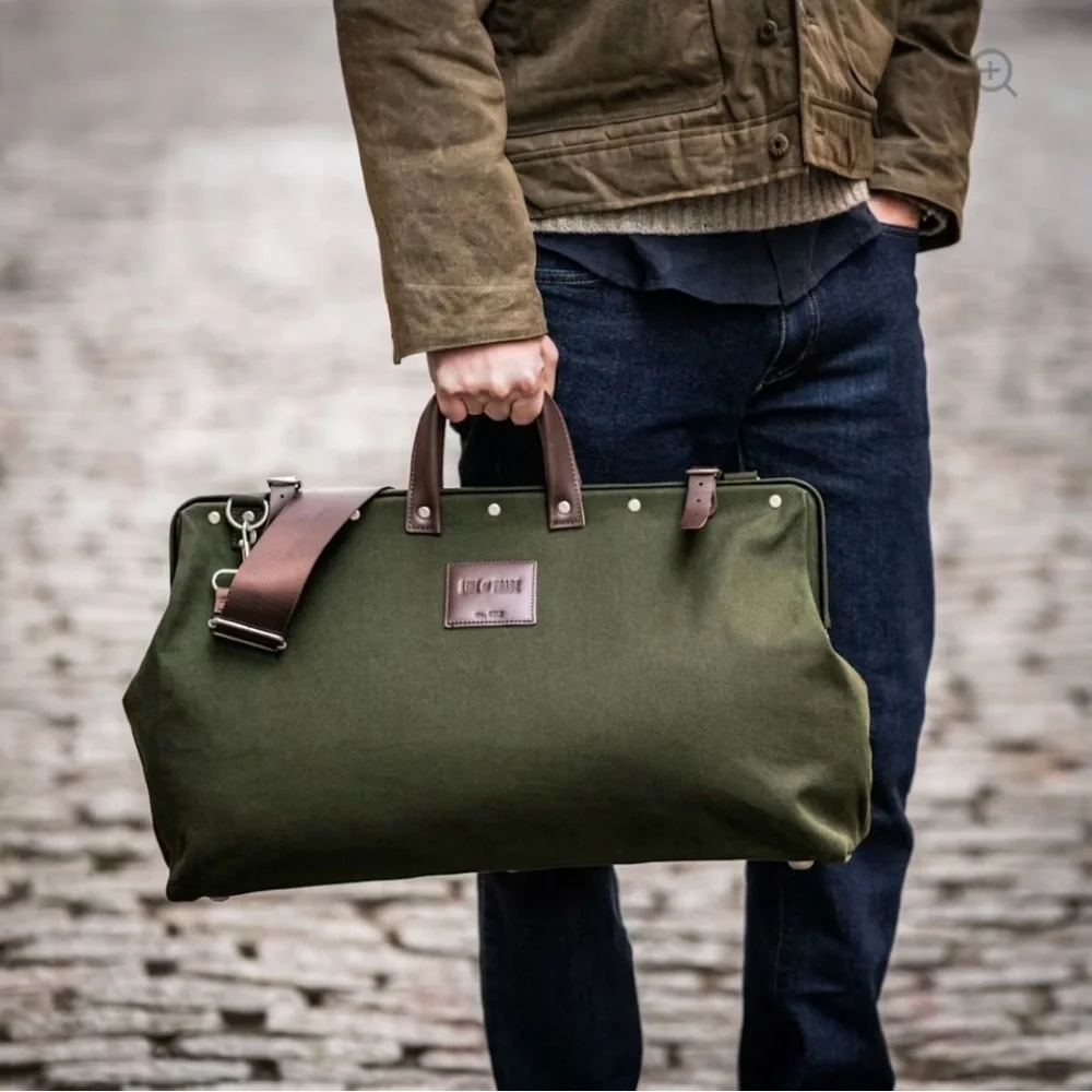 Line of Trade Canvas Weekender Bag Olive Green